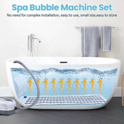 Electric Bubble Massage Mat,Bathtub Jets for Tub,Spa Waterproof Anti-Slip Mat, Electric Bathtub Bubble Massage Mat, Electric Air Pump and Adjustable Bubble Setting US
