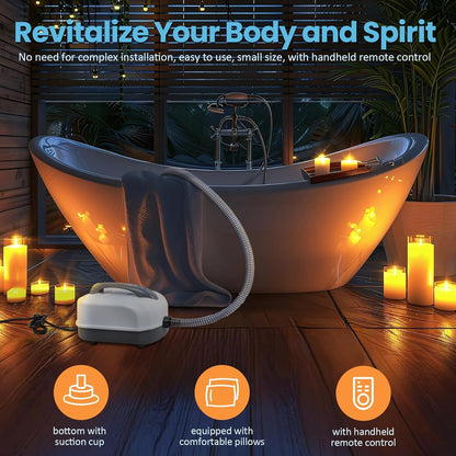 Electric Bubble Massage Mat,Bathtub Jets for Tub,Spa Waterproof Anti-Slip Mat, Electric Bathtub Bubble Massage Mat, Electric Air Pump and Adjustable Bubble Setting US